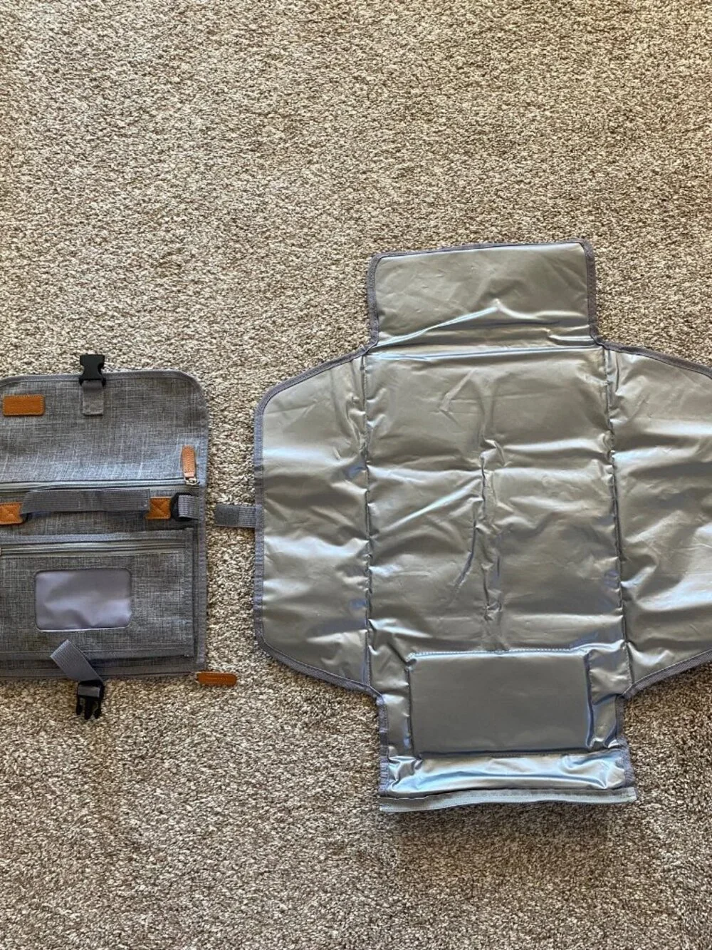 Muppykap Baby Changing Mat w/ Organizer Bags, Foldable Detachable Many Pockets